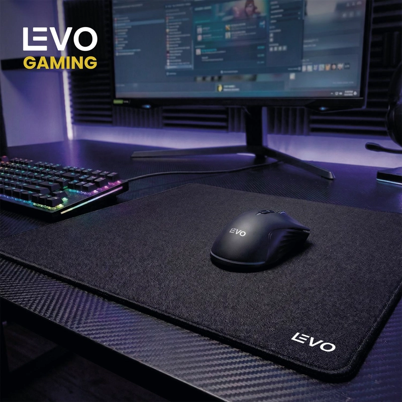 MOUSEPAD BATTLEMAT L 45X40 CM ANTIDESLIZANTE NEGRO LEVO - 7