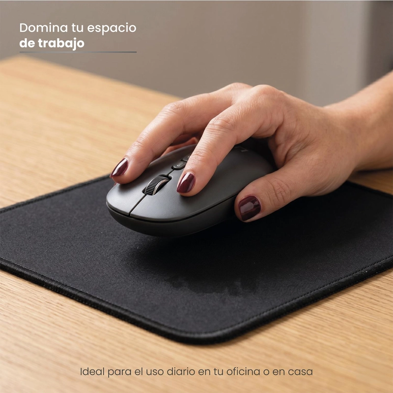 MOUSEPAD OFFICEPAD S 23X20 CM ANTIDESLIZANTE NEGRO LEVO - 3