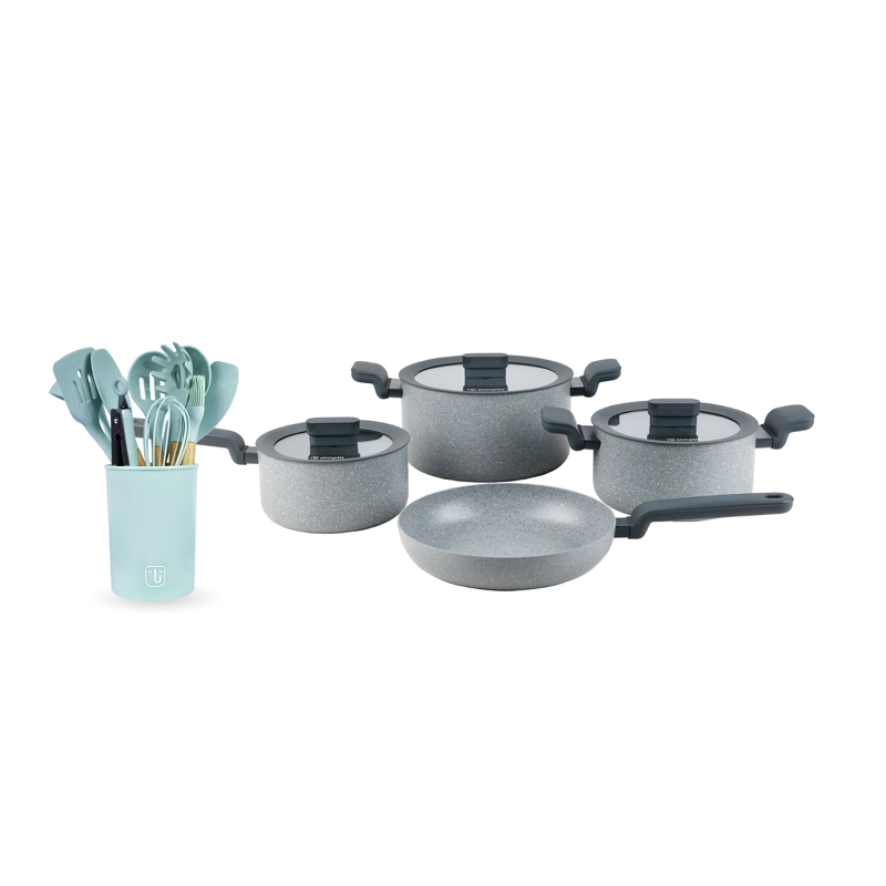 BATERIA DE COCINA POMPEI + SET 12 UTENSILIOS CALIPSO SIMPLIT - 1