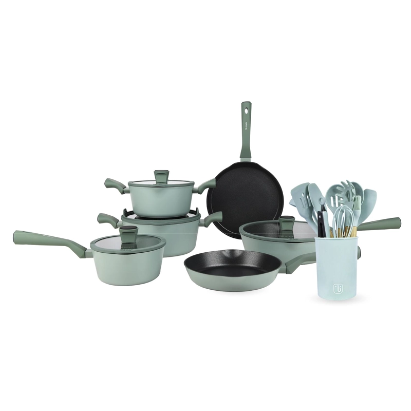 BATERIA DE COCINA LUCCA + SET 12 UTENSILIOS CALIPSO SIMPLIT - 1