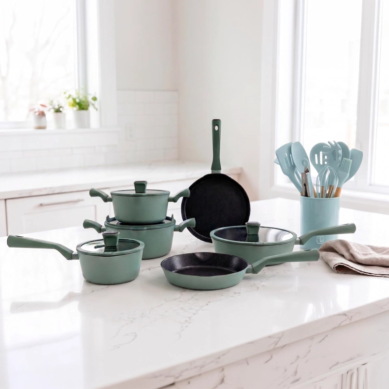 BATERIA DE COCINA LUCCA + SET 12 UTENSILIOS CALIPSO SIMPLIT - 2