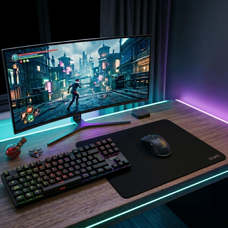 KIT GAMER TECLADO + MOUSE NOVA SERIES + MOUSEPAD L LEVO - 2