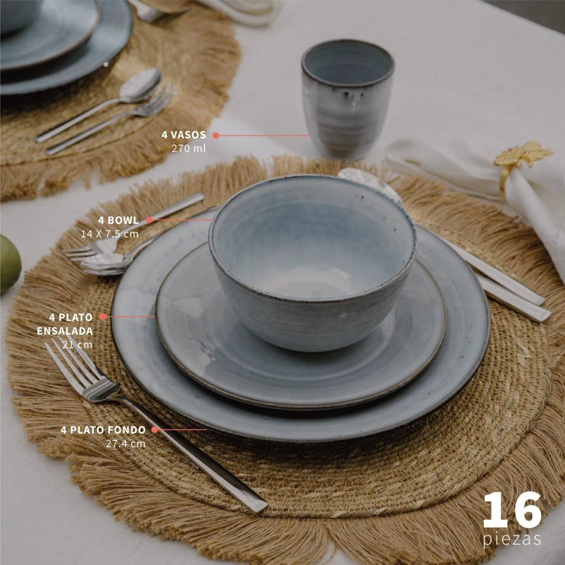 JUEGO DE LOZA 24PCS AMALFI + CUCHILLERIA 24PCS CERDEÑA - 3