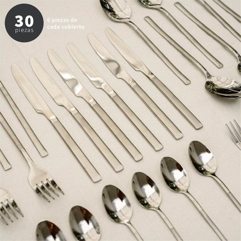 JUEGO DE LOZA 30PCS BRUSELAS + CUCHILLERIA 30PCS PUGLIA - 4