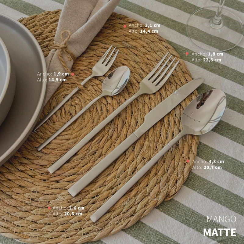 JUEGO DE LOZA 30PCS BRUSELAS + CUCHILLERIA 30PCS PUGLIA - 8