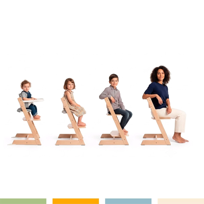 SILLA DE COMER EVOLUTIVA DE MADERA REGULABLE BEBE  BANDU - 7