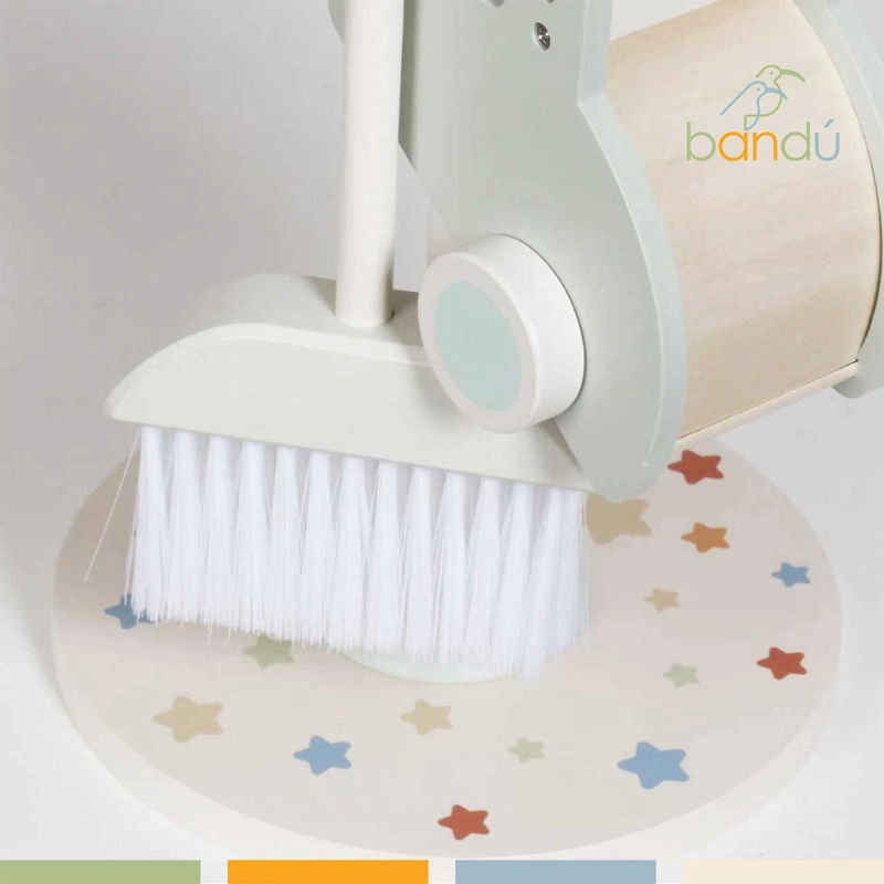 JUGUETE SET DE ASEO Y LIMPIEZA MADERA NIÑOS SOPORTE BANDU - 4