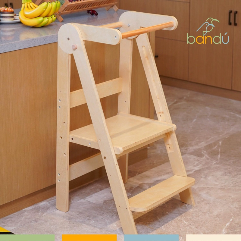 TORRE APRENDIZAJE MONTESSORI MADERA PLEGABLE 3 NIVELES BANDU - 4