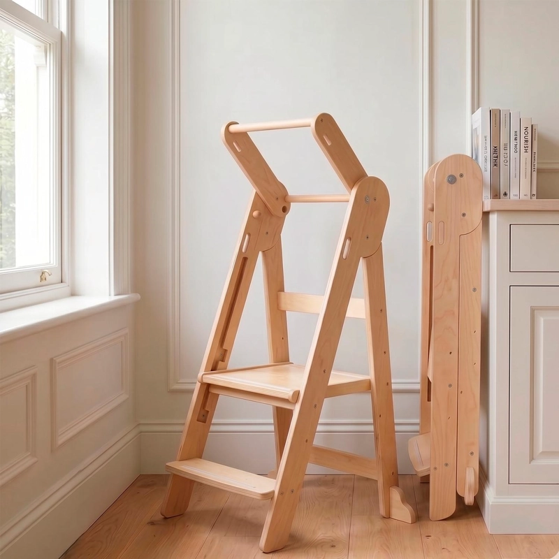 TORRE APRENDIZAJE MONTESSORI MADERA PLEGABLE 3 NIVELES BANDU - 5