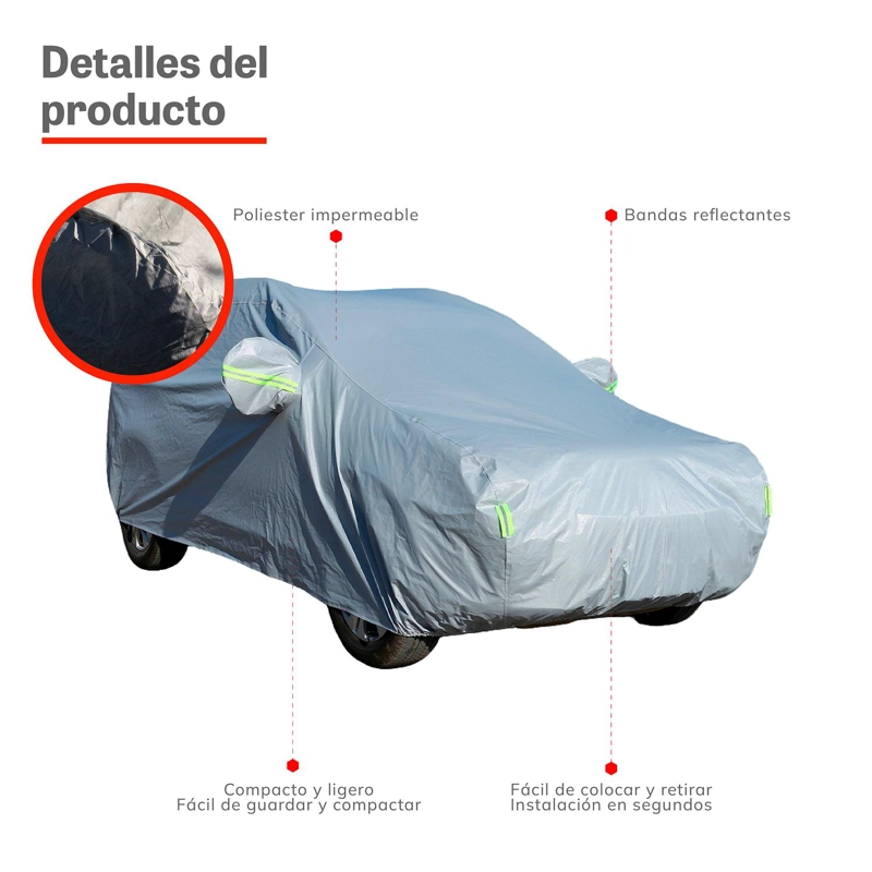 CARPA FUNDA CUBRE SUV IMPERMEABLE PREMIUM CON FELPA XROAD - 4