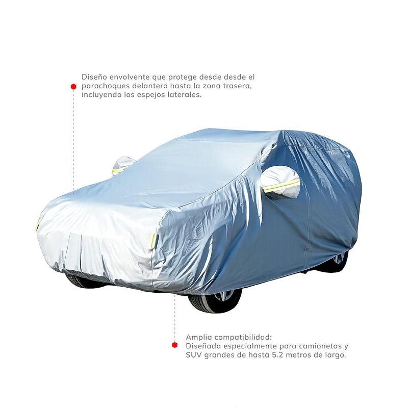 CARPA FUNDA CUBRE SUV IMPERMEABLE PREMIUM CON FELPA XROAD - 6