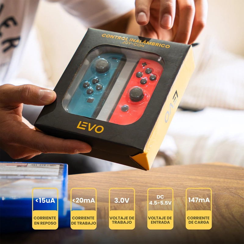 CONTROL JOYSTICK INALAMBRICO COMPATIBLE SWITCH JOY-CON LEVO - 7