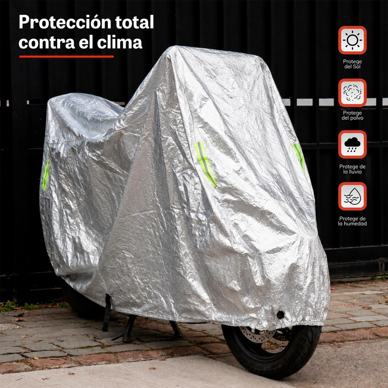 CARPA FUNDA CUBRE MOTO IMPERMEABLE PREMIUM CON FELPA XROAD - 3