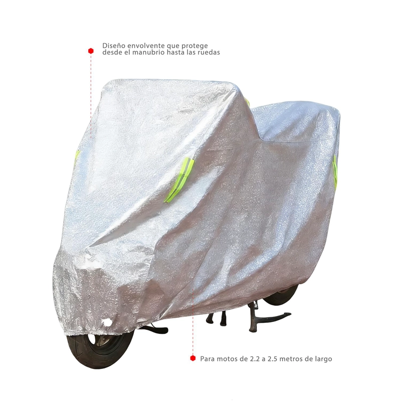 CARPA FUNDA CUBRE MOTO IMPERMEABLE PREMIUM CON FELPA XROAD - 6