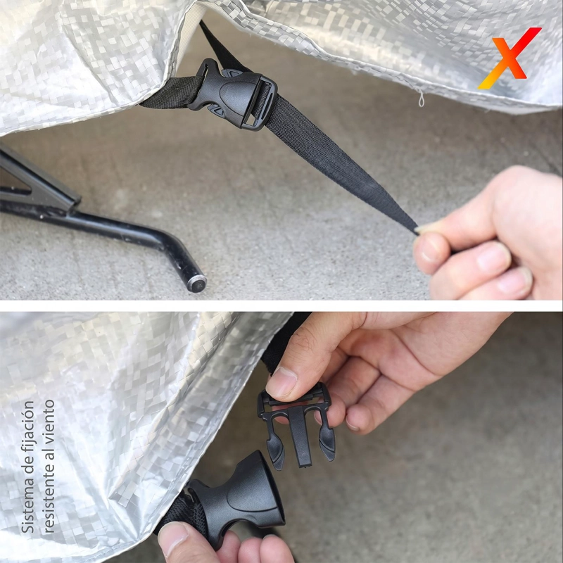 CARPA FUNDA CUBRE MOTO IMPERMEABLE PREMIUM CON FELPA XROAD - 7