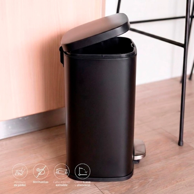 BASURERO COCINA LIVORNO 12LT PEDAL ACERO INOX SIMPLIT - 3