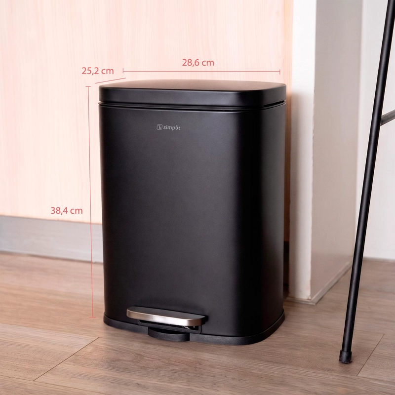 BASURERO COCINA LIVORNO 12LT PEDAL ACERO INOX SIMPLIT - 4