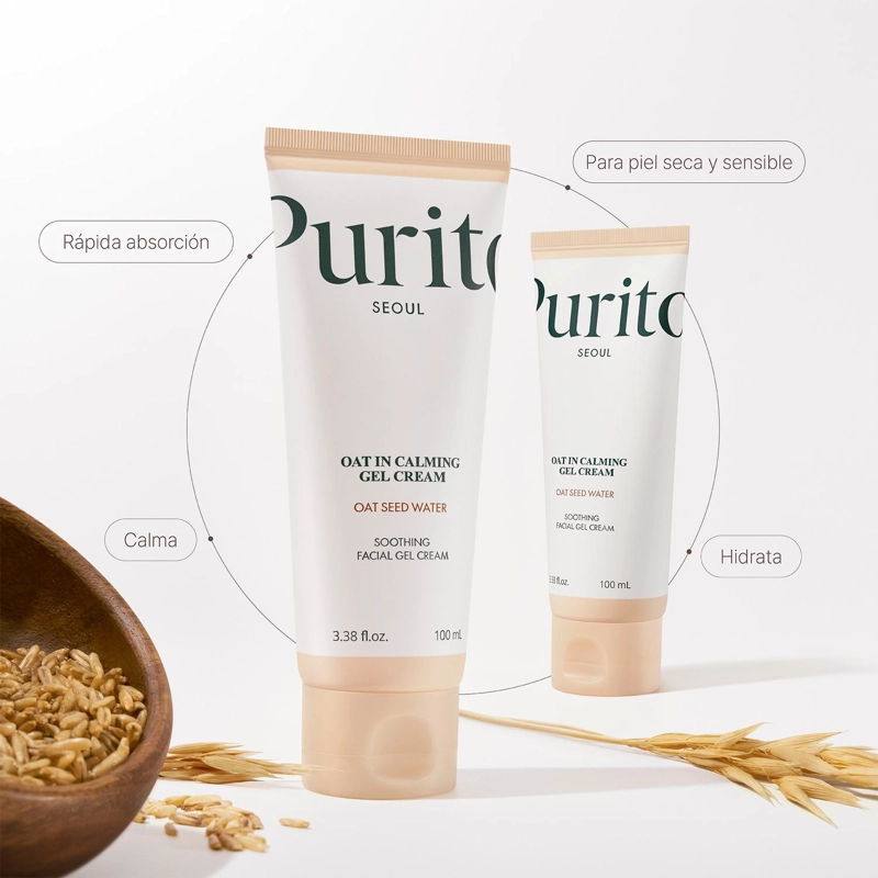 CREMA GEL FACIAL AVENA 100ML PURITO OAT-IN CALMANTE - 3