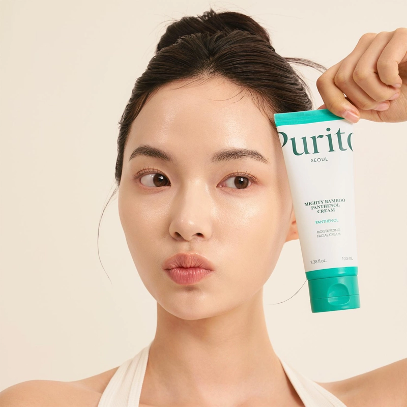 CREMA FACIAL MIGHTY BAMBOO PANTHENOL 100ML PURITO HIDRATANTE - 2