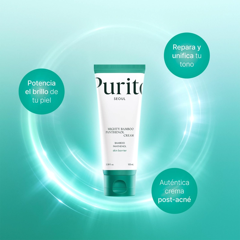 CREMA FACIAL MIGHTY BAMBOO PANTHENOL 100ML PURITO HIDRATANTE - 3