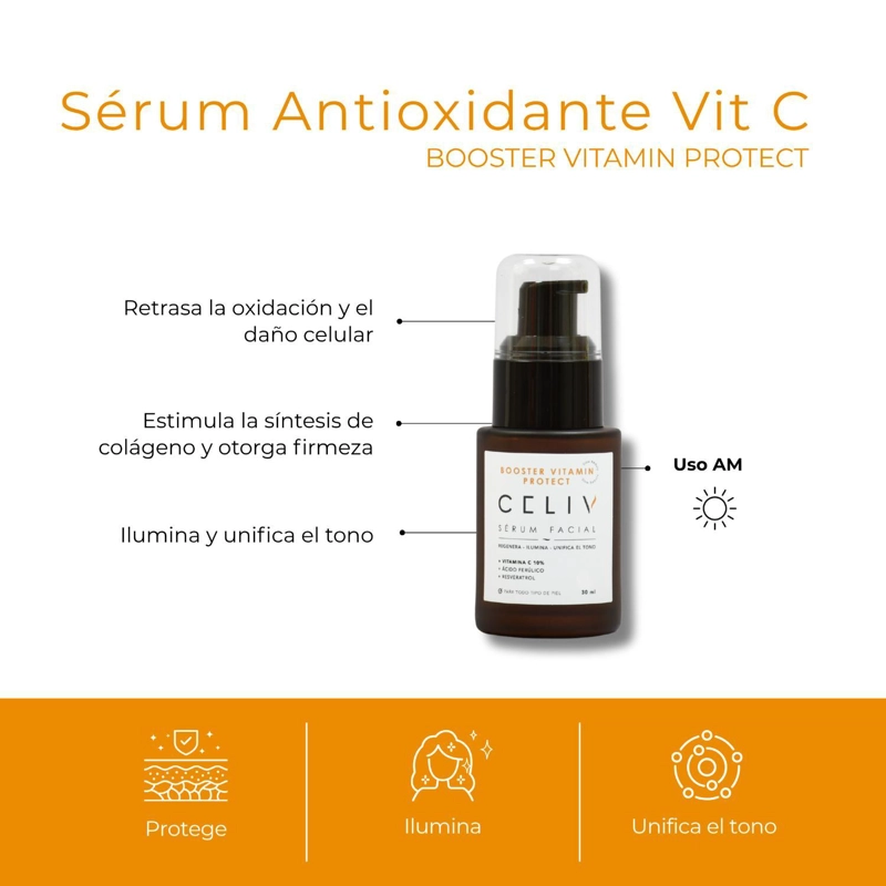 SE RUM VITAMINA C ANTIOXIDANTE 30ML ILUMINADOR CELIV - 2