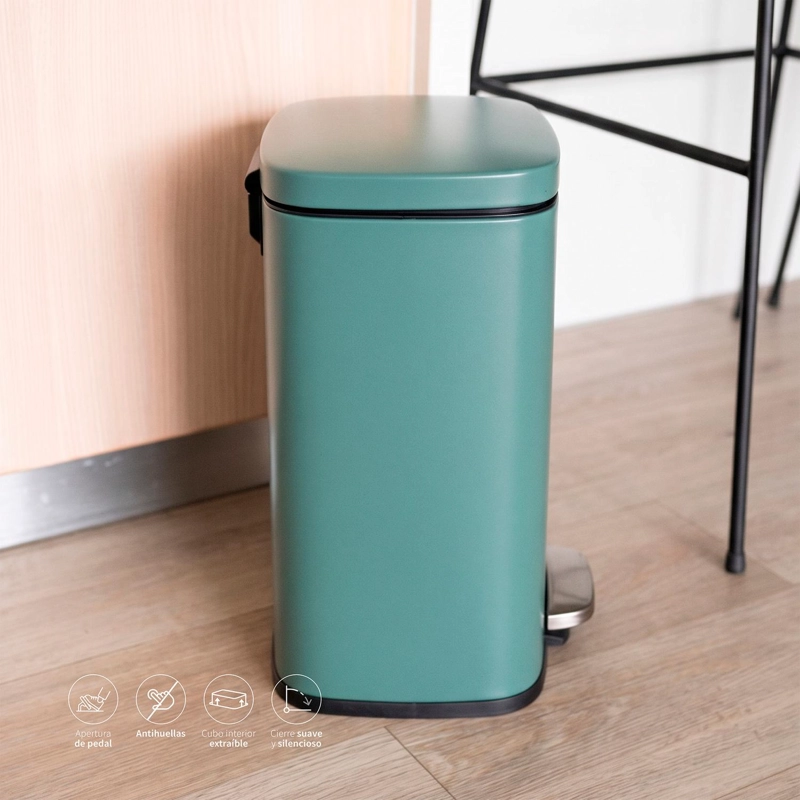 BASURERO COCINA LUCCA 12LT PEDAL ACERO INOX SIMPLIT - 3