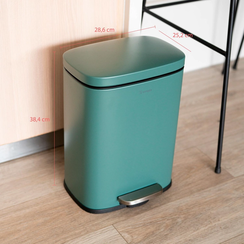 BASURERO COCINA LUCCA 12LT PEDAL ACERO INOX SIMPLIT - 4