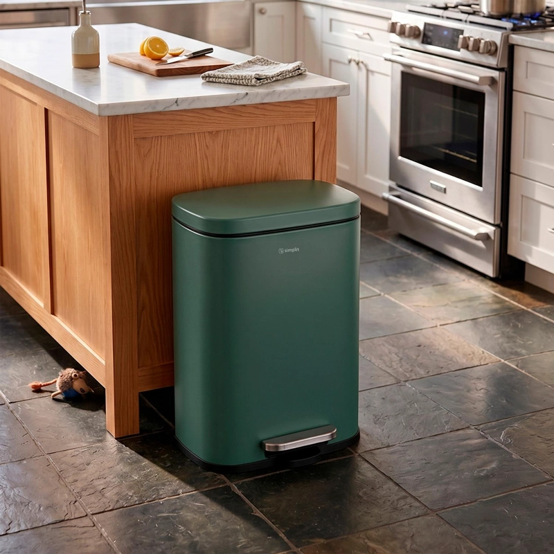 BASURERO COCINA LUCCA 12LT PEDAL ACERO INOX SIMPLIT - 7