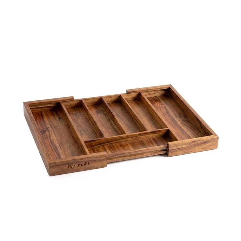ORGANIZADOR CUBIERTOS EXPANDIBLE MADERA ACASIA OSLO SIMPLIT - 1