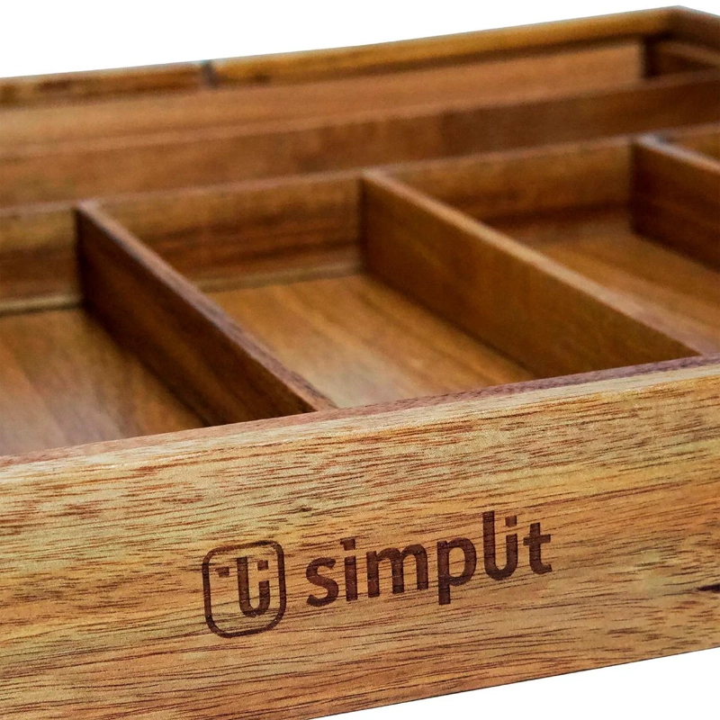 ORGANIZADOR CUBIERTOS EXPANDIBLE MADERA ACASIA OSLO SIMPLIT - 7