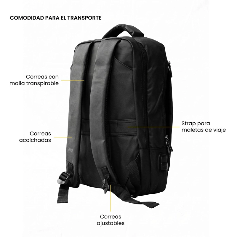 MOCHILA NOTEBOOK EJECUTIVA PRIME LITE IMPERMEABLE 18L LEVO - 5