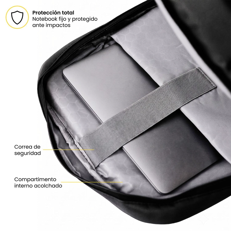 MOCHILA NOTEBOOK EJECUTIVA PRIME LITE IMPERMEABLE 18L LEVO - 7