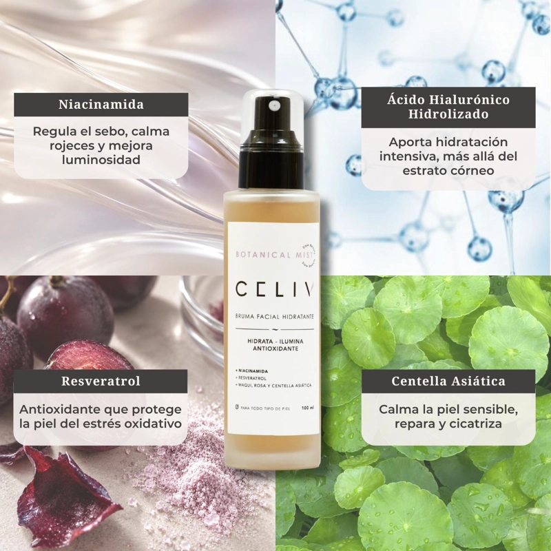 BRUMA FACIAL HIDRATANTE BOTANICAL MIST 100ML CELIV - 5