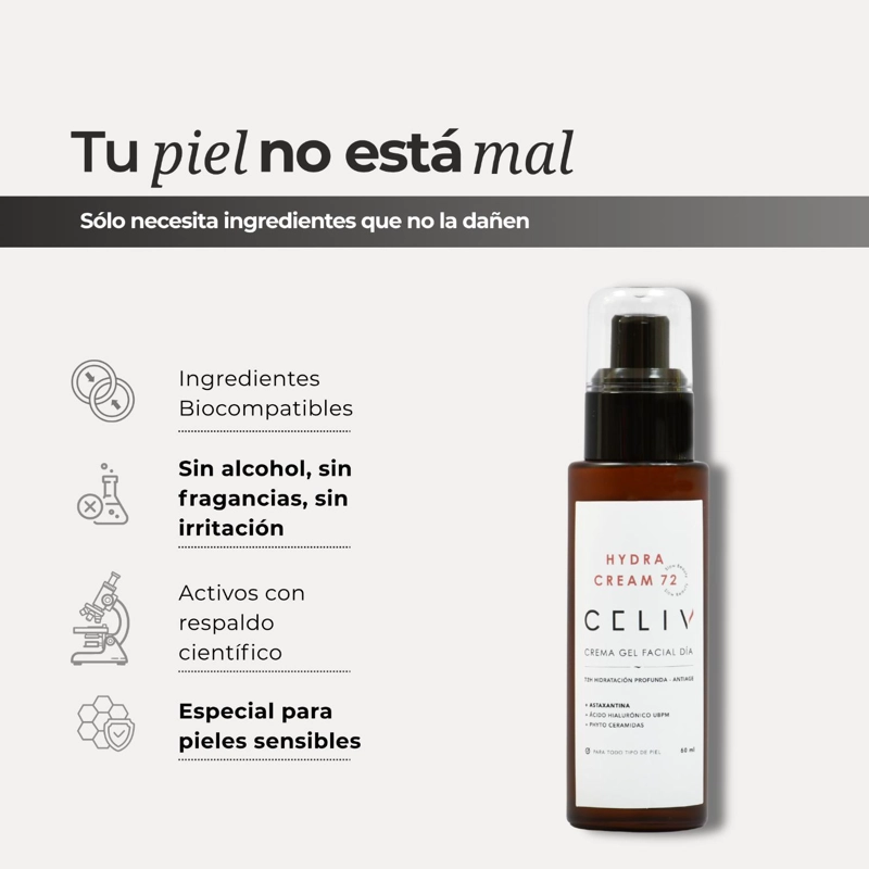 CREMA GEL HIDRATANTE AM HYDRA CREAM 72H 60ML CELIV - 8
