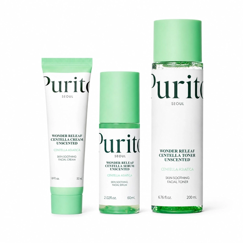 PACK RUTINA FACIAL CENTELLA ASIATICA PURITO SIN PERFUME - 1