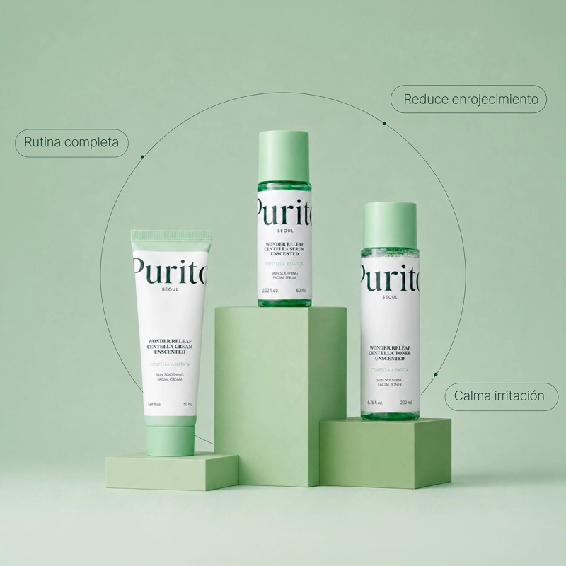 PACK RUTINA FACIAL CENTELLA ASIATICA PURITO SIN PERFUME - 2