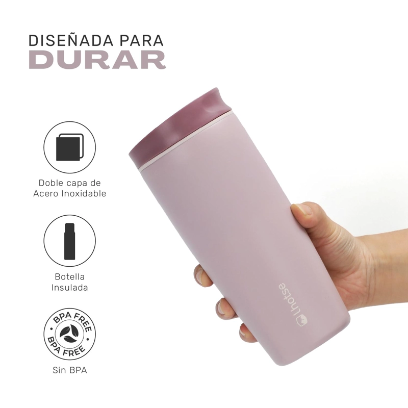 VASO MUG TE RMICO AGUA CAFE  TERMICUP 590 ML ACERO INOX LHOTSE - 3