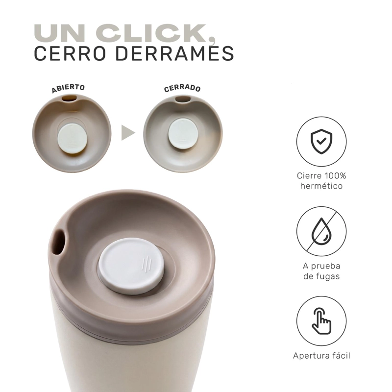 VASO MUG TE RMICO AGUA CAFE  TERMICUP 590 ML ACERO INOX LHOTSE - 3