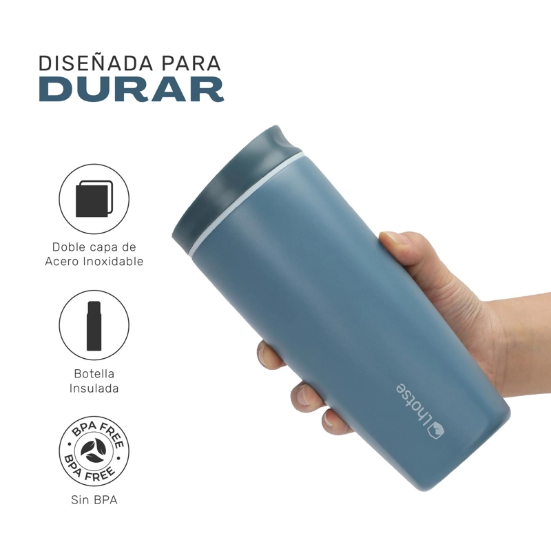 VASO MUG TE RMICO AGUA CAFE  TERMICUP 590 ML ACERO INOX LHOTSE - 3