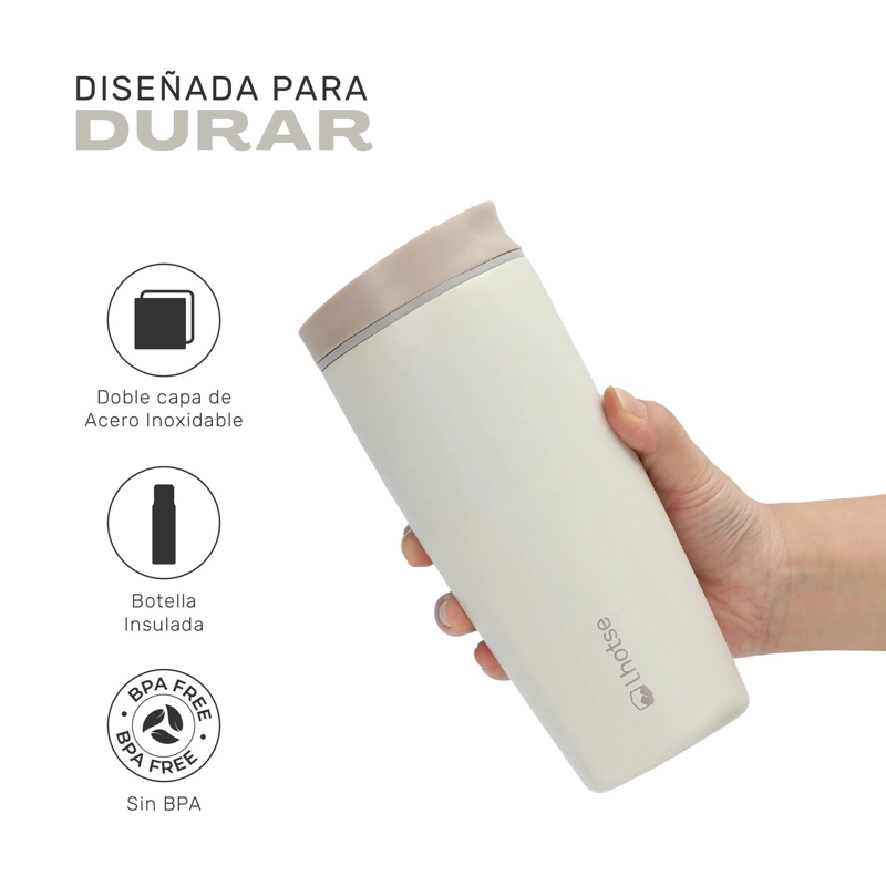 VASO MUG TE RMICO AGUA CAFE  TERMICUP 590 ML ACERO INOX LHOTSE - 4