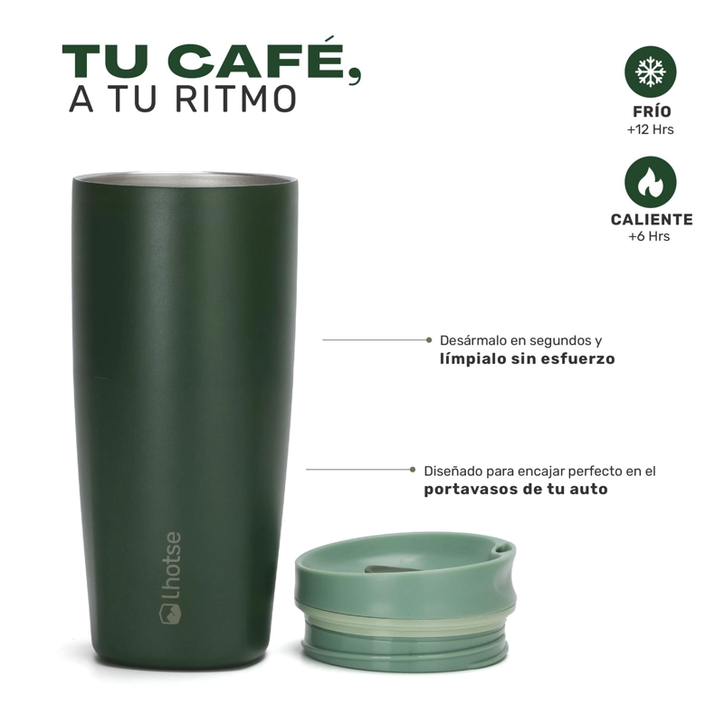 VASO MUG TE RMICO AGUA CAFE  TERMICUP 590 ML ACERO INOX LHOTSE - 5