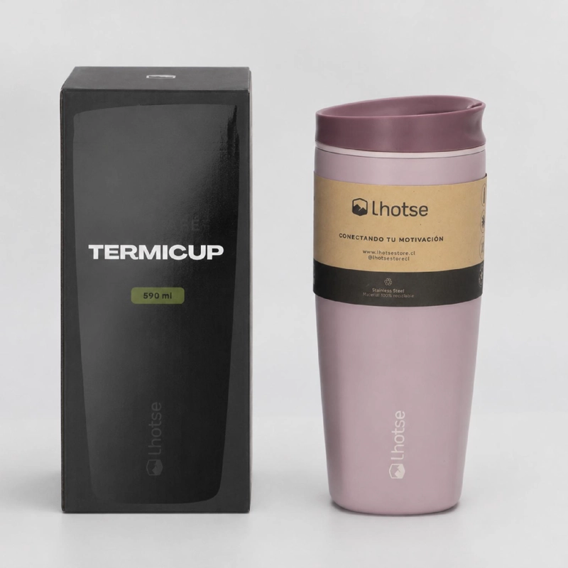 VASO MUG TE RMICO AGUA CAFE  TERMICUP 590 ML ACERO INOX LHOTSE - 7