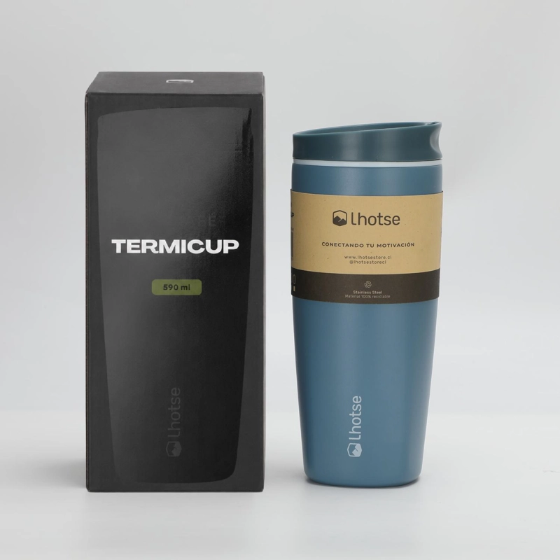 VASO MUG TE RMICO AGUA CAFE  TERMICUP 590 ML ACERO INOX LHOTSE - 7