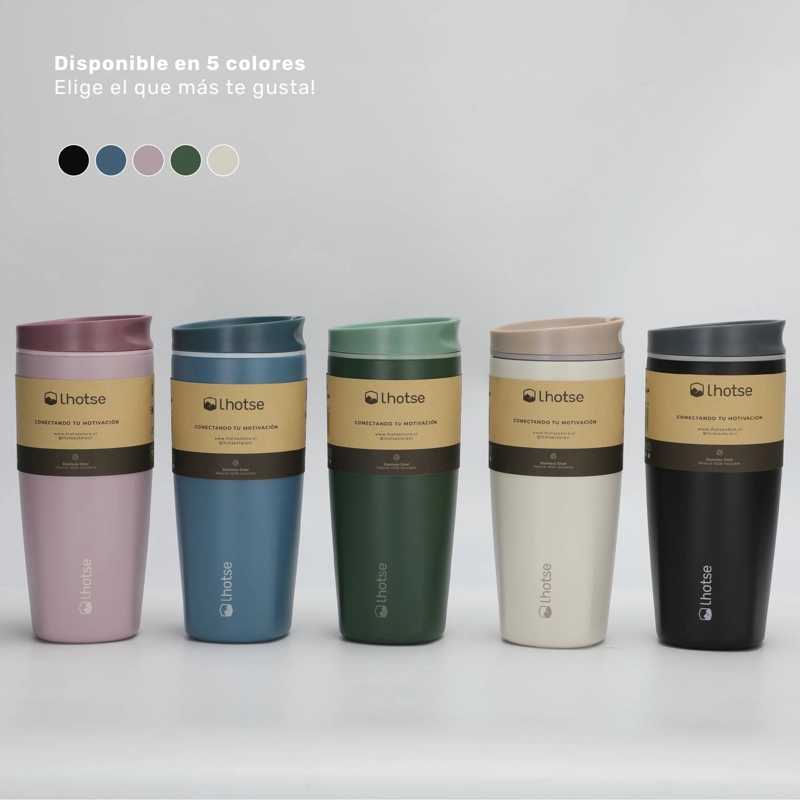VASO MUG TE RMICO AGUA CAFE  TERMICUP 590 ML ACERO INOX LHOTSE - 8