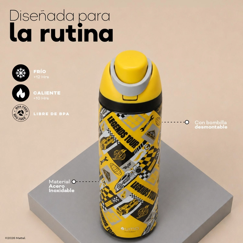 BOTELLA TE RMICA INSULADA HOT WHEELS LEGENDS 750 ML UMA - 4