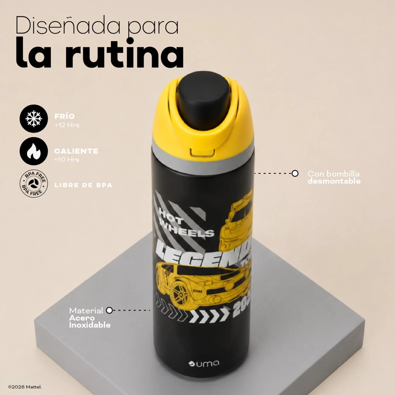 BOTELLA TE RMICA INSULADA HOT WHEELS LEGENDS 750 ML UMA - 4