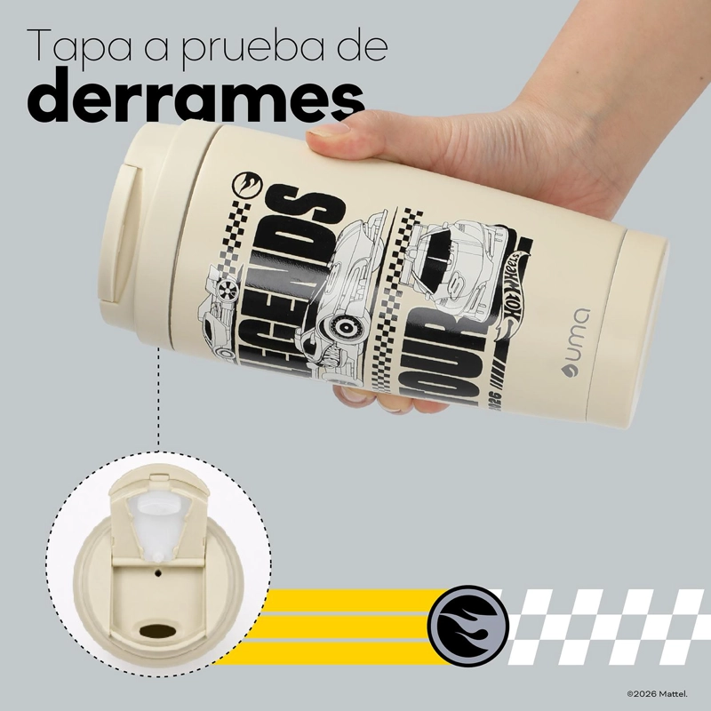 VASO TE RMICO PARA CAFE  MUG HOT WHEELS LEGENDS 590 ML UMA - 3