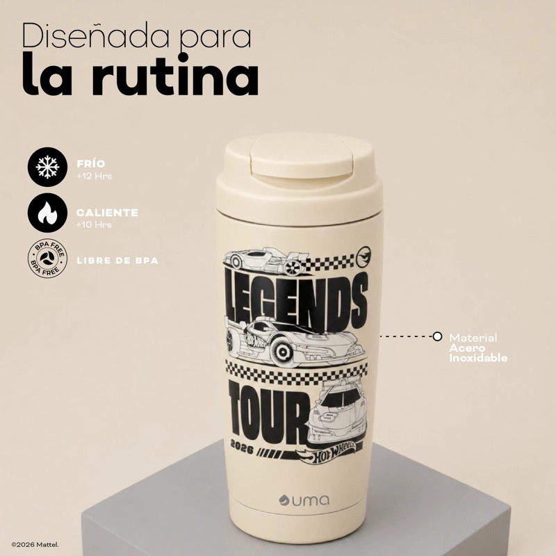 VASO TE RMICO PARA CAFE  MUG HOT WHEELS LEGENDS 590 ML UMA - 4
