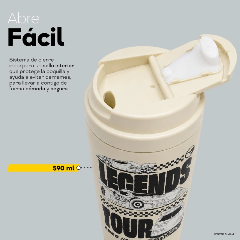 VASO TE RMICO PARA CAFE  MUG HOT WHEELS LEGENDS 590 ML UMA - 5