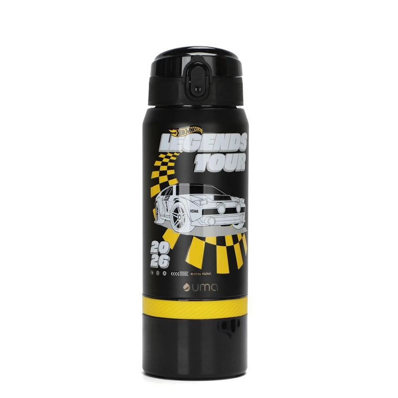 BOTELLA TERMICA ISULADA HOT WHEELS LEGENDS 2 EN 1 590ML UMA - 1